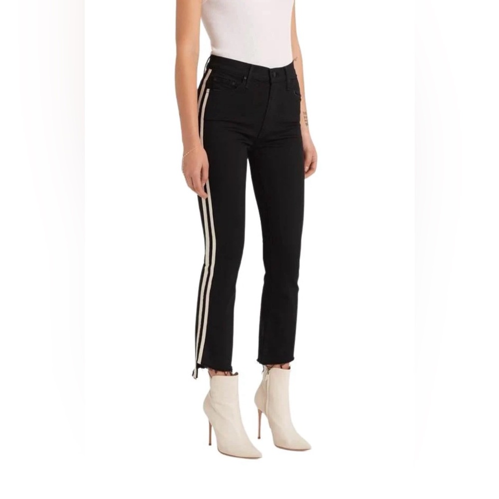 MOTHER INSIDER CROP STEP FRAY JEANS - GUILTY RACER. 26 - Picture 2 of 15